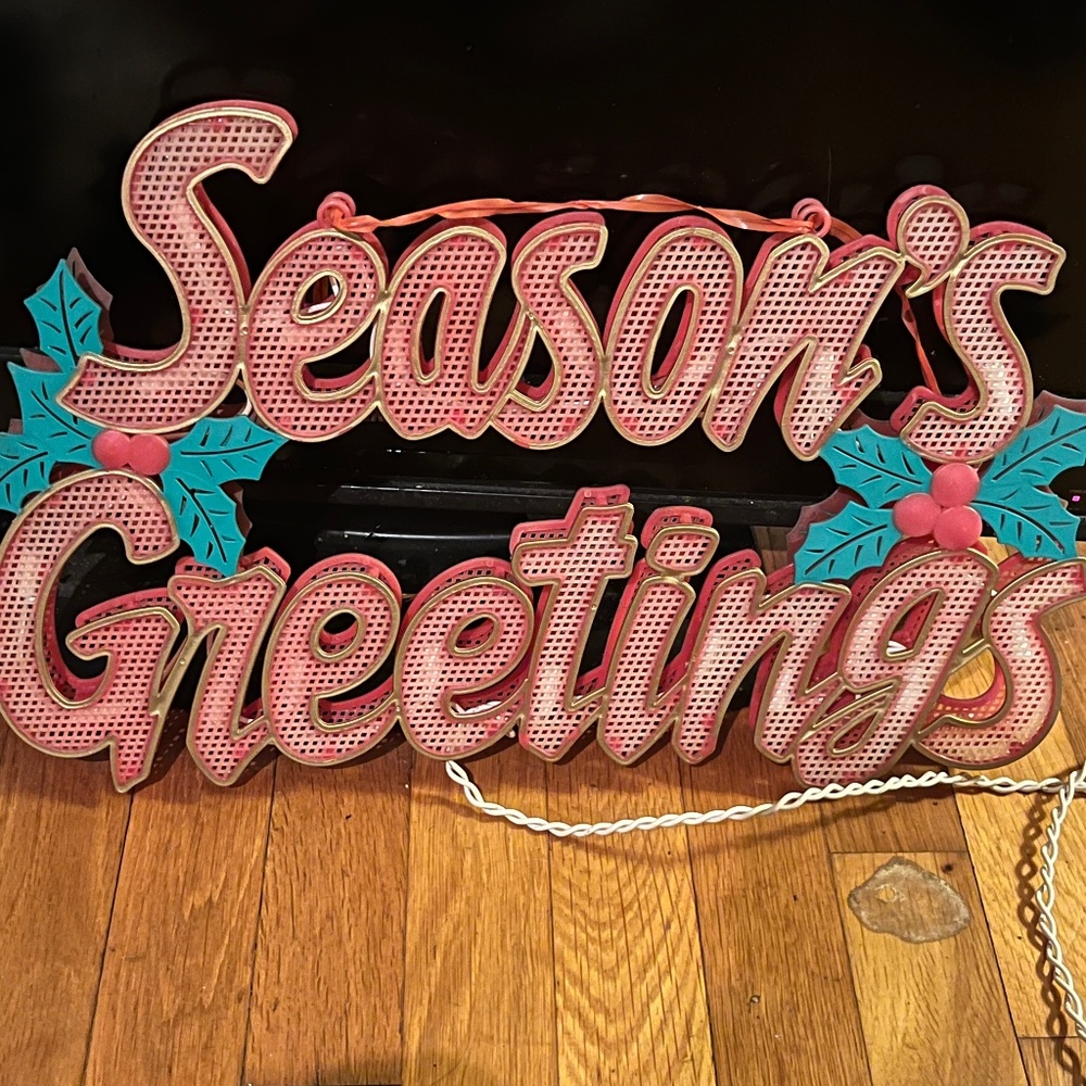 Vintage Christmas Light Signs